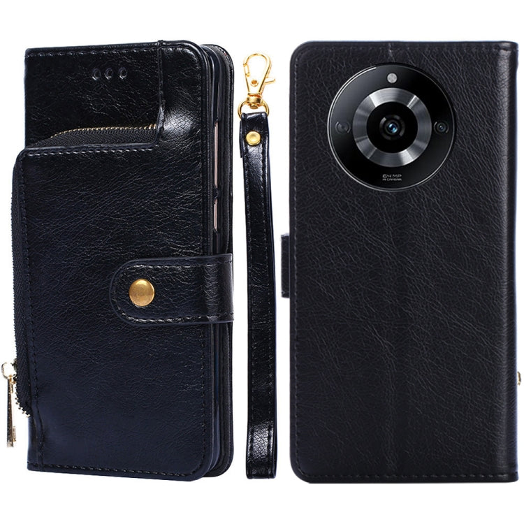 Custodia in pelle con cerniera per Realme GT5 Pro e 11
