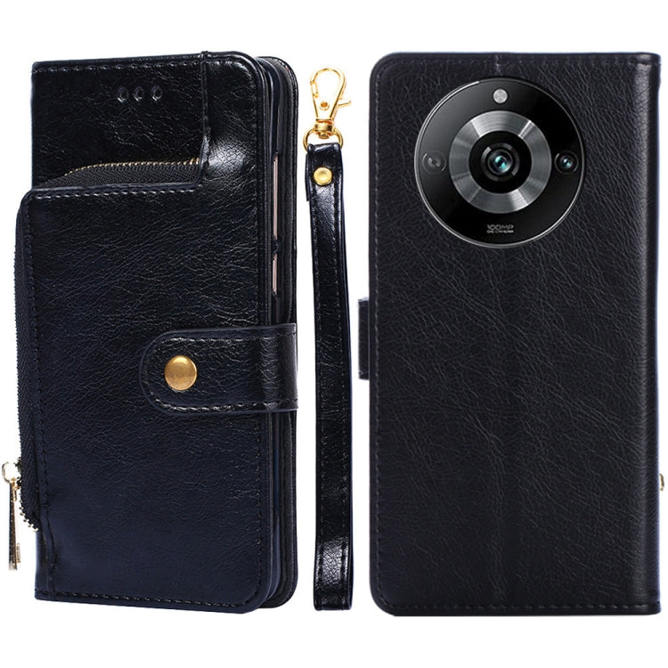 Custodia in pelle con cerniera per Realme GT5 Pro e 11