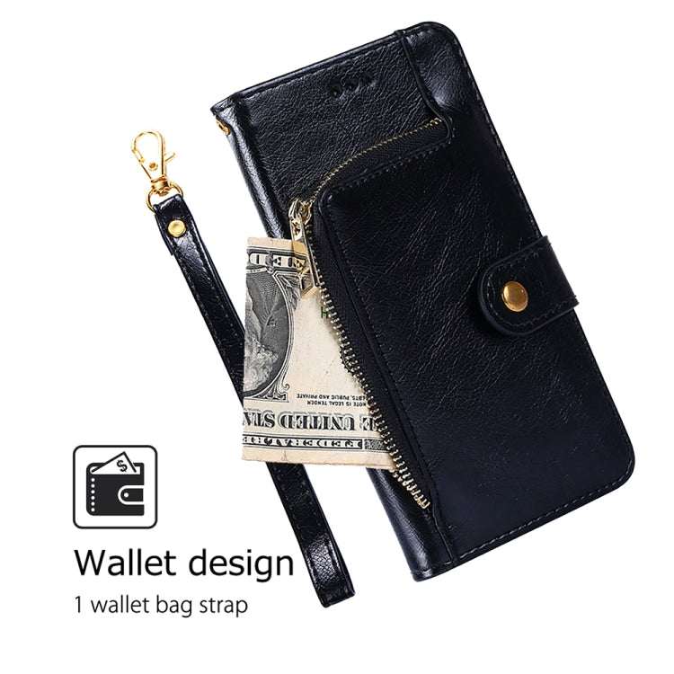 Custodia in pelle con cerniera per Realme GT5 Pro e 11