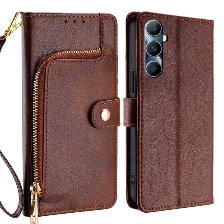 Custodia in pelle con cerniera per Realme GT5 Pro e 11