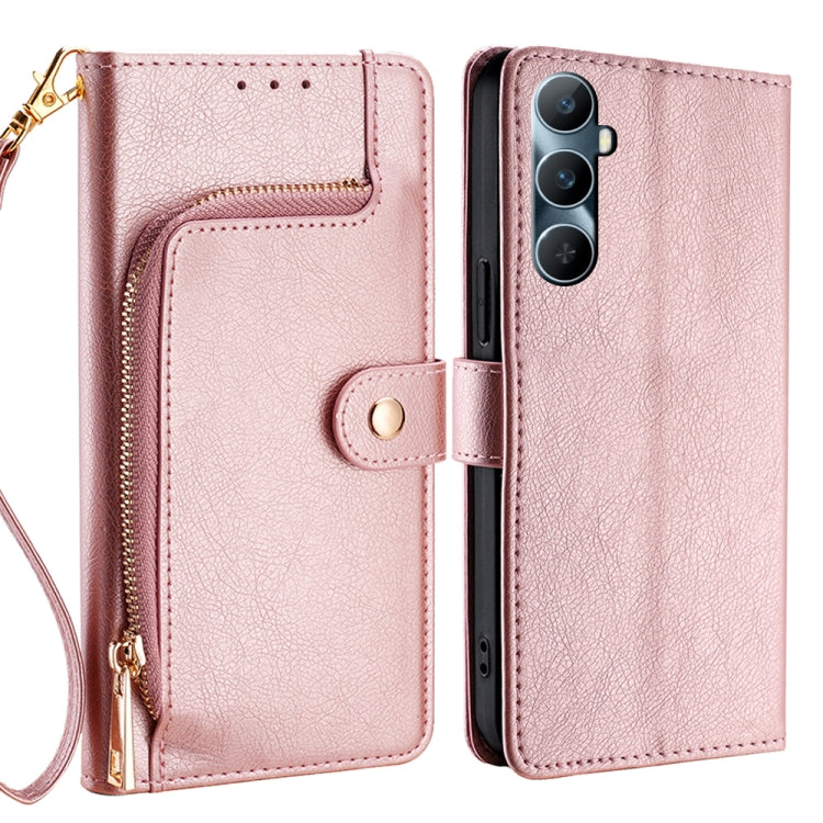 Custodia in pelle con cerniera per Realme GT5 Pro e 11