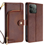 Custodia in pelle con cerniera per Realme C75 4G e 14x 5G