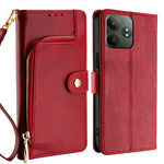 Custodia in pelle con cerniera per Realme C75 4G e 14x 5G