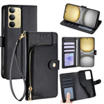 Custodia in pelle con cerniera per Realme C75 4G e 14x 5G