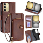 Custodia in pelle con cerniera per Realme C75 4G e 14x 5G