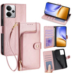 Custodia in pelle con cerniera per Realme GT 7 5G