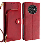 Custodia in pelle con cerniera per Tecno Spark 40 Pro+ 4G
