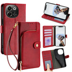 Custodia in pelle con cerniera per Tecno Spark 40 Pro+ 4G