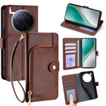 Custodia in pelle con cerniera per Tecno Spark 40 Pro+ 4G