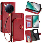 Custodia in pelle con cerniera per Tecno Spark 40 Pro+ 4G
