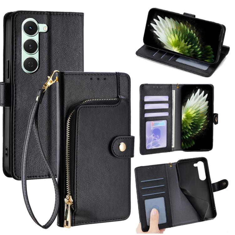 Custodia in pelle con cerniera per Tecno Spark 40 Pro+ 4G