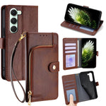 Custodia in pelle con cerniera per Tecno Spark 40 Pro+ 4G