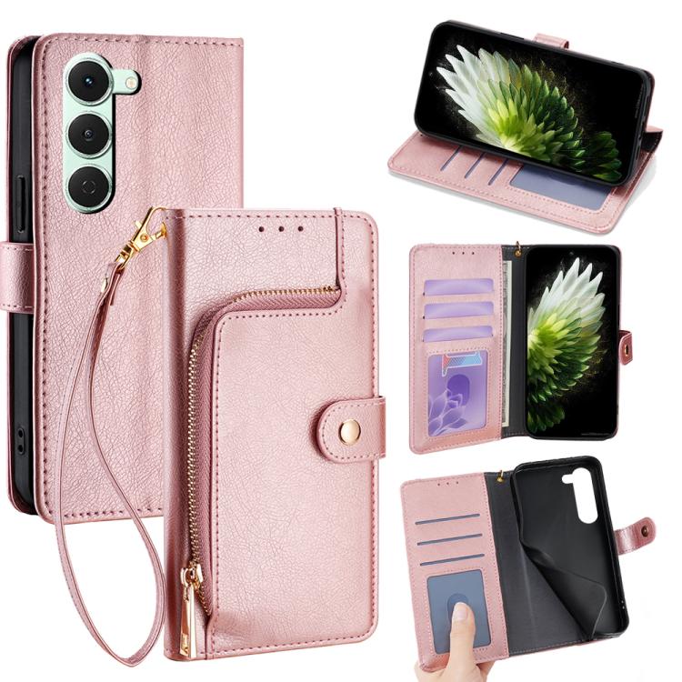 Custodia in pelle con cerniera per Tecno Spark 40 Pro+ 4G