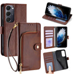 Custodia in pelle con cerniera per Tecno Spark 40 Pro+ 4G