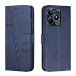 Custodia per telefono in pelle con fibbia in pelle di vitello cucita, For Realme 11 4G, For Realme 11 5G, For Realme C53/Narzo N53, For Realme 11