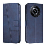Custodia per telefono in pelle con fibbia in pelle di vitello cucita, For Realme 11 Pro/11 Pro+, For Realme C65 4G, For Realme 9i 5G/V20 5G/V30t/V30, For Realme C55