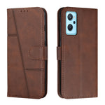 Custodia per telefono in pelle con fibbia in pelle di vitello cucita, For Realme 11 Pro/11 Pro+, For Realme C65 4G, For Realme 9i 5G/V20 5G/V30t/V30, For Realme C55