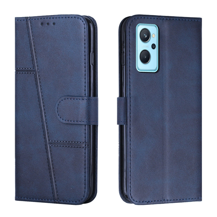 Custodia per telefono in pelle con fibbia in pelle di vitello cucita, For Realme 11 Pro/11 Pro+, For Realme C65 4G, For Realme 9i 5G/V20 5G/V30t/V30, For Realme C55