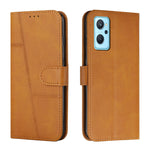 Custodia per telefono in pelle con fibbia in pelle di vitello cucita, For Realme 11 Pro/11 Pro+, For Realme C65 4G, For Realme 9i 5G/V20 5G/V30t/V30, For Realme C55