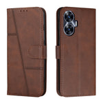 Custodia per telefono in pelle con fibbia in pelle di vitello cucita, For Realme 11 Pro/11 Pro+, For Realme C65 4G, For Realme 9i 5G/V20 5G/V30t/V30, For Realme C55