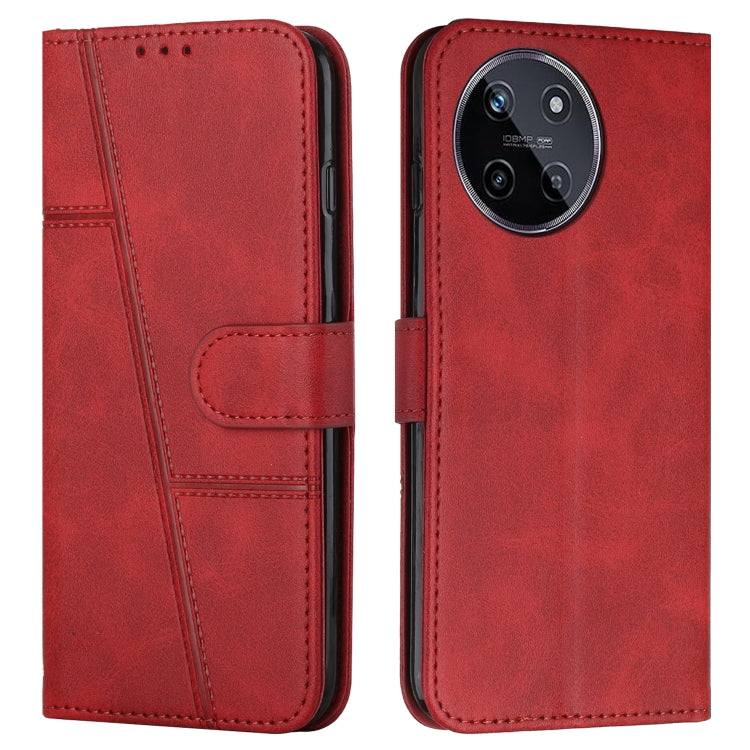 Custodia per telefono in pelle con fibbia in pelle di vitello cucita, For Realme 11 4G, For Realme 11 5G, For Realme C53/Narzo N53, For Realme 11