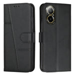 Custodia per telefono in pelle con fibbia in pelle di vitello cucita, For Realme 12, For Realme 12+, For Realme 12 Pro+, For Realme C67 4G Global