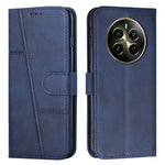Custodia per telefono in pelle con fibbia in pelle di vitello cucita, For Realme 12, For Realme 12+, For Realme 12 Pro+, For Realme C67 4G Global
