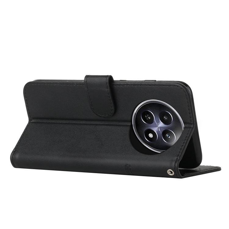 Custodia per telefono in pelle con fibbia in pelle di vitello cucita, For Realme 12, For Realme 12+, For Realme 12 Pro+, For Realme C67 4G Global