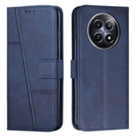 Custodia per telefono in pelle con fibbia in pelle di vitello cucita, For Realme 12, For Realme 12+, For Realme 12 Pro+, For Realme C67 4G Global
