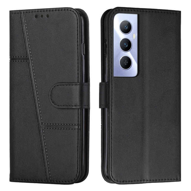 Custodia per telefono in pelle con fibbia in pelle di vitello cucita, For Realme 11 Pro/11 Pro+, For Realme C65 4G, For Realme 9i 5G/V20 5G/V30t/V30, For Realme C55