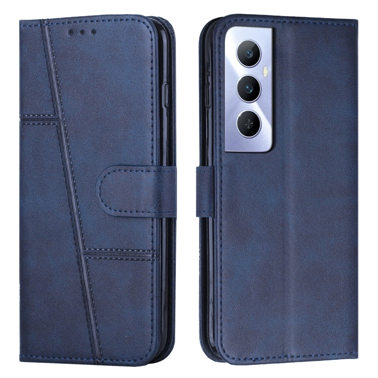 Custodia per telefono in pelle con fibbia in pelle di vitello cucita, For Realme 11 Pro/11 Pro+, For Realme C65 4G, For Realme 9i 5G/V20 5G/V30t/V30, For Realme C55
