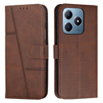 Custodia per telefono in pelle con fibbia in pelle di vitello cucita, For Realme 14 Pro+, For Realme 14 Pro, For Realme C75 / V60 Pro, For Realme C63