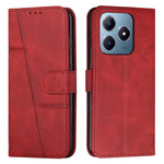 Custodia per telefono in pelle con fibbia in pelle di vitello cucita, For Realme 14 Pro+, For Realme 14 Pro, For Realme C75 / V60 Pro, For Realme C63