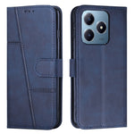 Custodia per telefono in pelle con fibbia in pelle di vitello cucita, For Realme 14 Pro+, For Realme 14 Pro, For Realme C75 / V60 Pro, For Realme C63