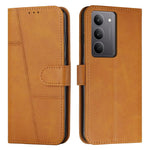 Custodia per telefono in pelle con fibbia in pelle di vitello cucita, For Realme 14 Pro+, For Realme 14 Pro, For Realme C75 / V60 Pro, For Realme C63