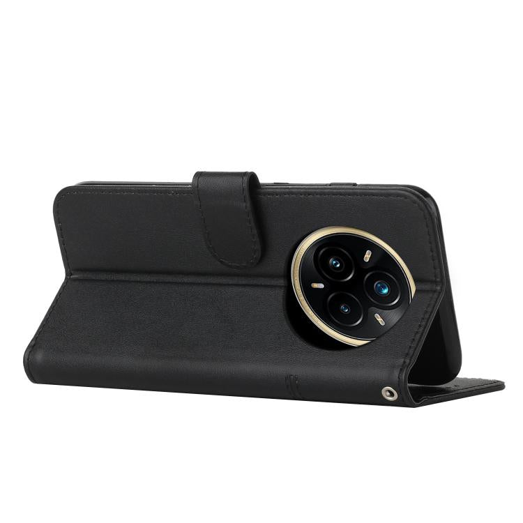 Custodia per telefono in pelle con fibbia in pelle di vitello cucita, For Realme 14 Pro+, For Realme 14 Pro, For Realme C75 / V60 Pro, For Realme C63