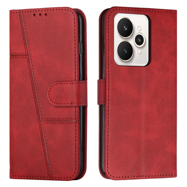 Custodia per telefono in pelle con fibbia in pelle di vitello cucita, For Realme Narzo 80 Lite 4G, For Realme 15 / 15 Pro, For Realme C71 4G, For Realme 14 / P3 5G / 14T 5G