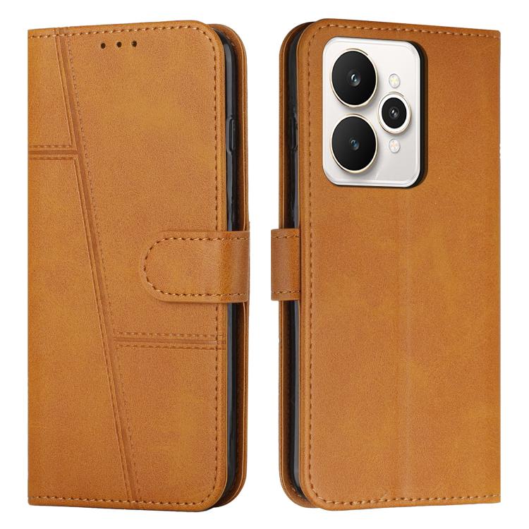 Custodia per telefono in pelle con fibbia in pelle di vitello cucita, For Realme Narzo 80 Lite 4G, For Realme 15 / 15 Pro, For Realme C71 4G, For Realme 14 / P3 5G / 14T 5G