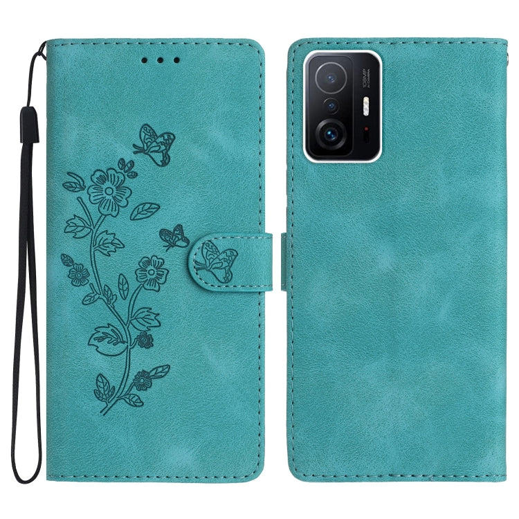 Custodia portafoglio in pelle con farfalla per Xiaomi Redmi 10C