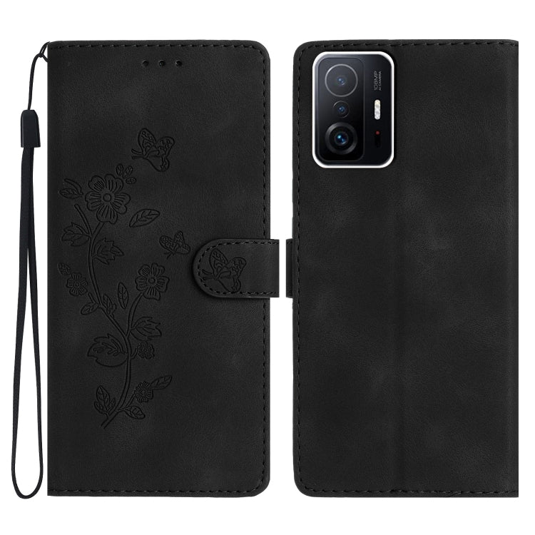 Custodia portafoglio in pelle con farfalla per Xiaomi Redmi 10C