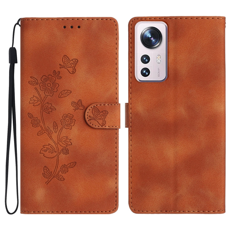 Custodia portafoglio in pelle con motivo farfalla per Xiaomi 12T