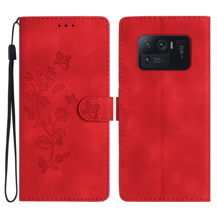 Custodia portafoglio in pelle con motivo farfalla per Xiaomi Redm