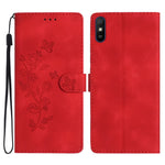 Custodia portafoglio in pelle con motivo farfalla per Xiaomi Redm