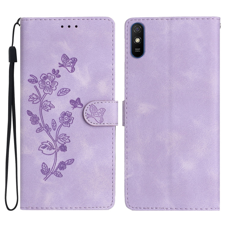 Custodia portafoglio in pelle con motivo farfalla per Xiaomi Redm