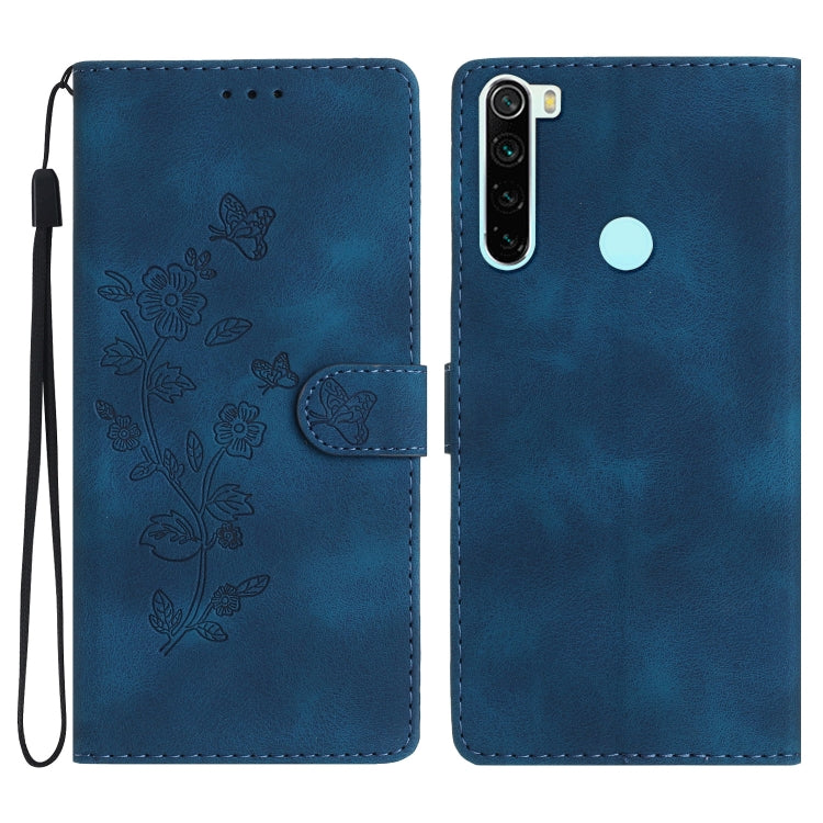 Custodia per telefono in pelle con motivo a farfalla in rilievo, For Xiaomi Redmi Note 8T