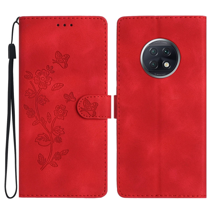 Custodia portafoglio in pelle con motivo farfalla per Xiaomi Redm