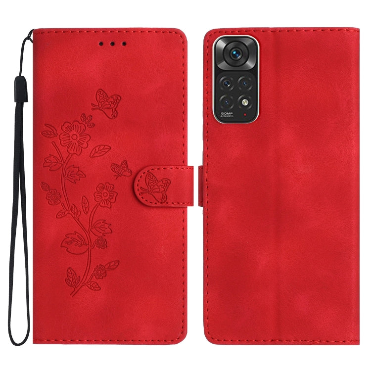 Custodia portafoglio in pelle con farfalla per Xiaomi Redmi 10C