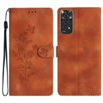 Custodia portafoglio in pelle con farfalla per Xiaomi Redmi 10C