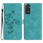 Custodia portafoglio in pelle con farfalla per Xiaomi Redmi 10C