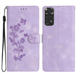 Custodia portafoglio in pelle con farfalla per Xiaomi Redmi 10C
